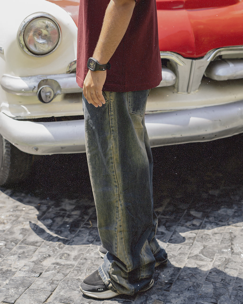 DRIZZ Wide-Leg Cargo Jeans BROWN