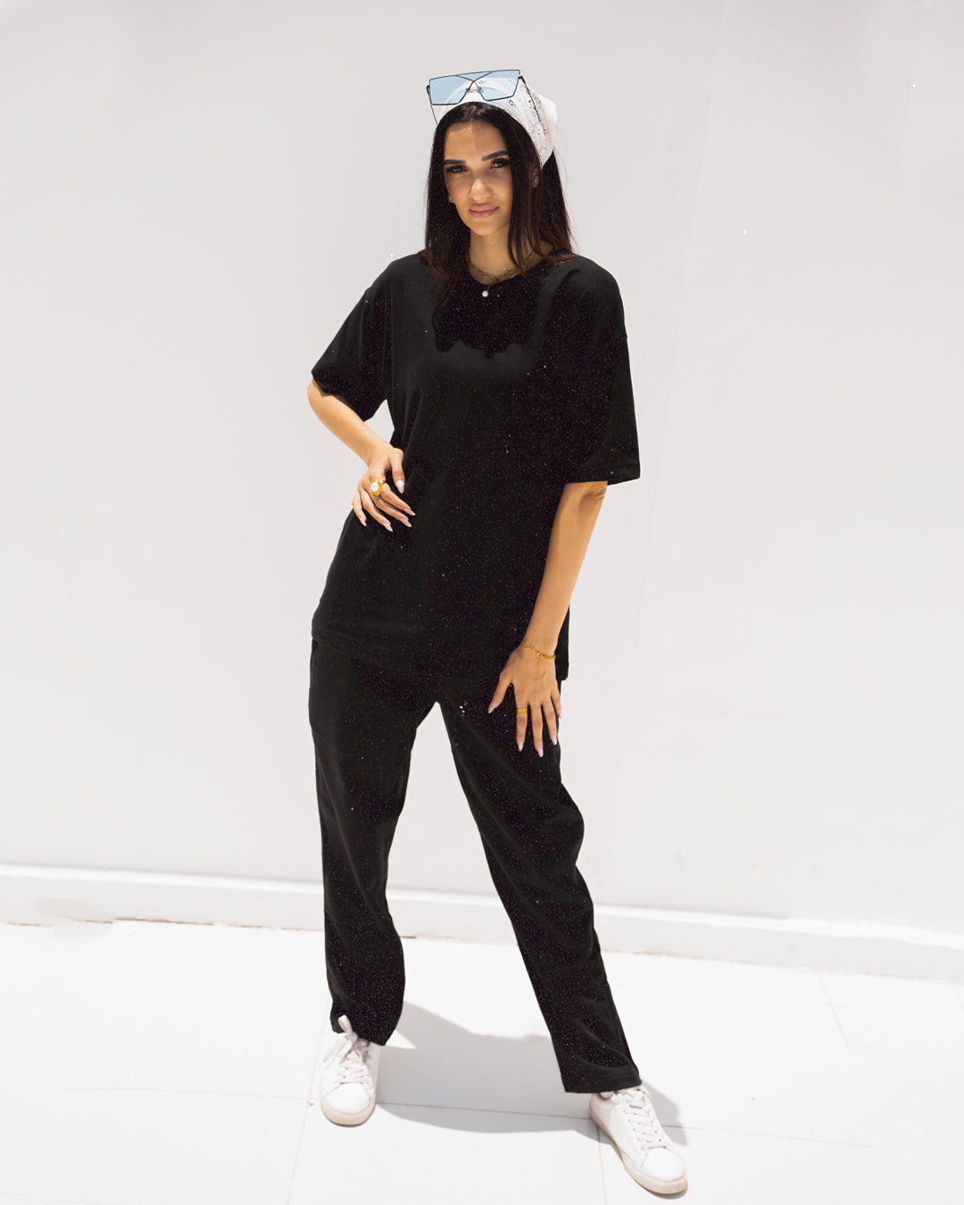 Classic All-Black Outfit Set – T-Shirt & Pants