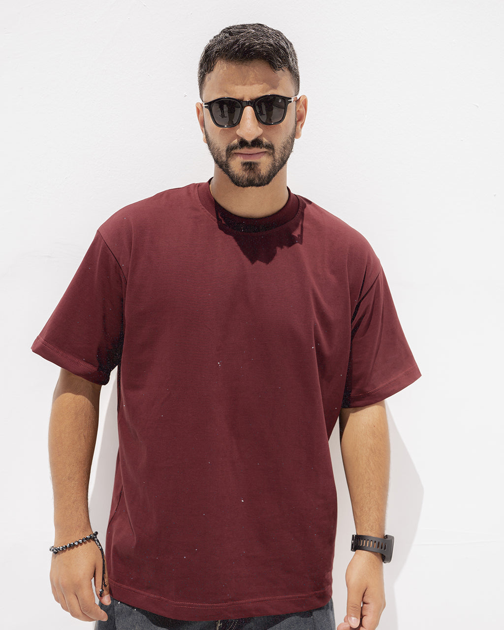 Premium Oversized T-shirt – Burgundy