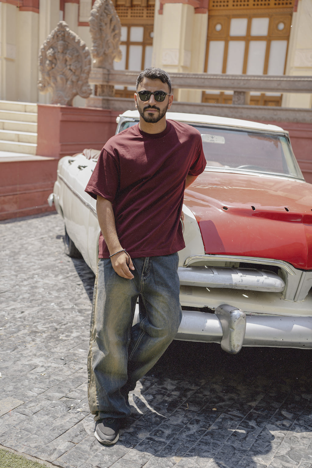 DRIZZ Wide-Leg Cargo Jeans BROWN