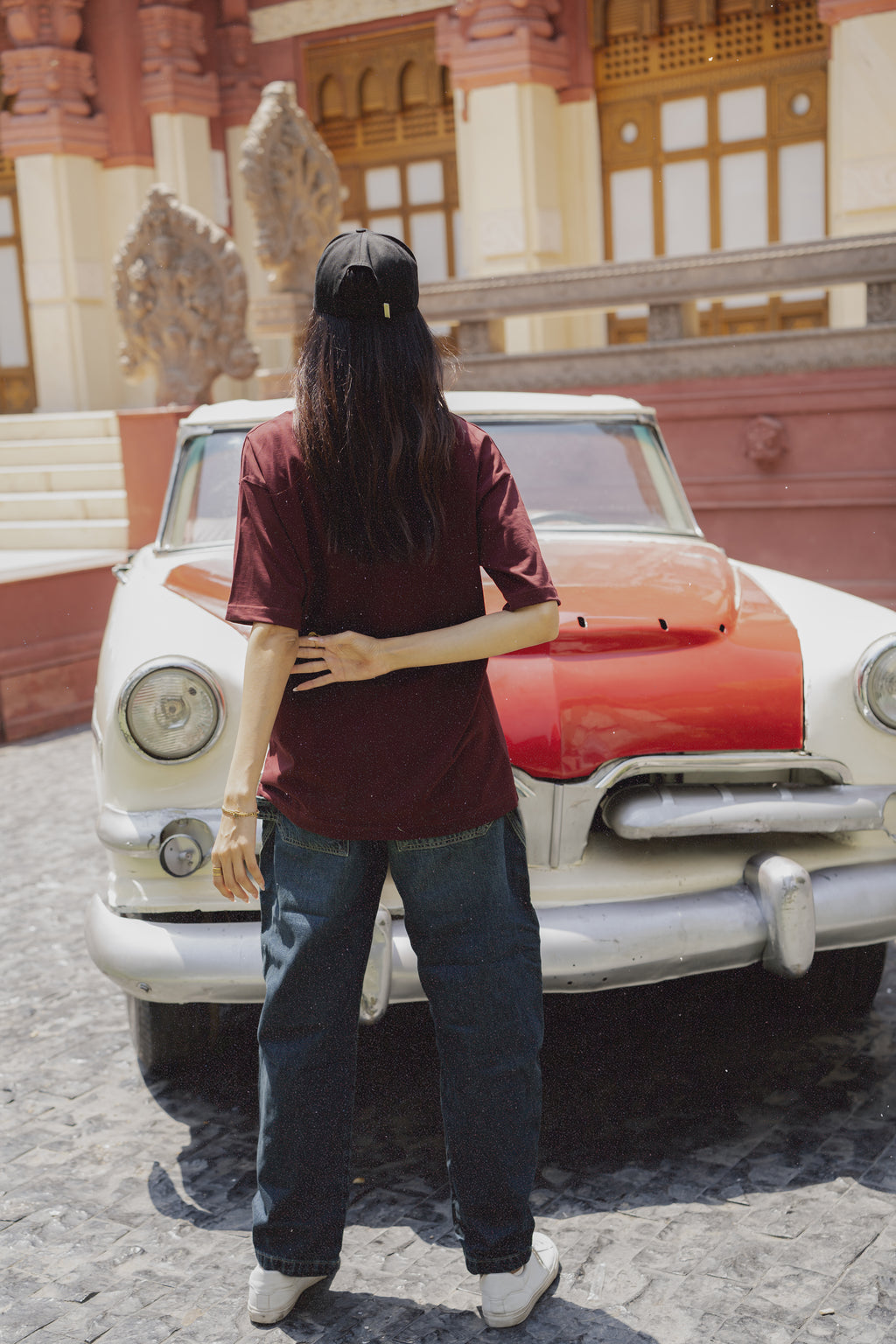 DRIZZ Wide-Leg Cargo Jeans BLUE