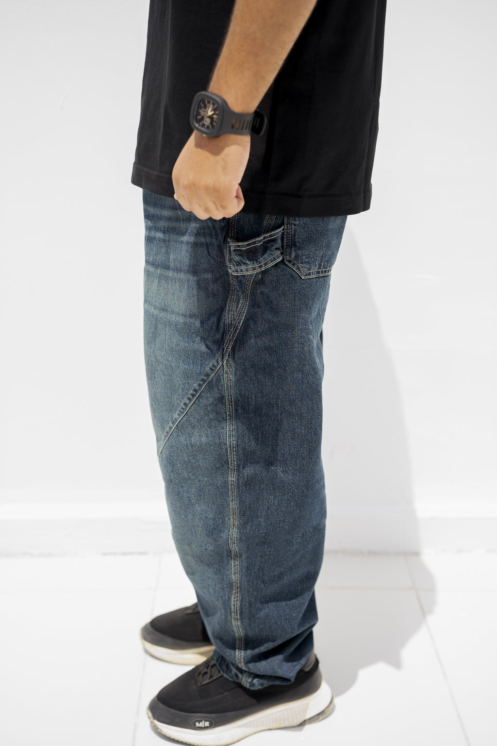 DRIZZ Wide-Leg Cargo Jeans BLUE