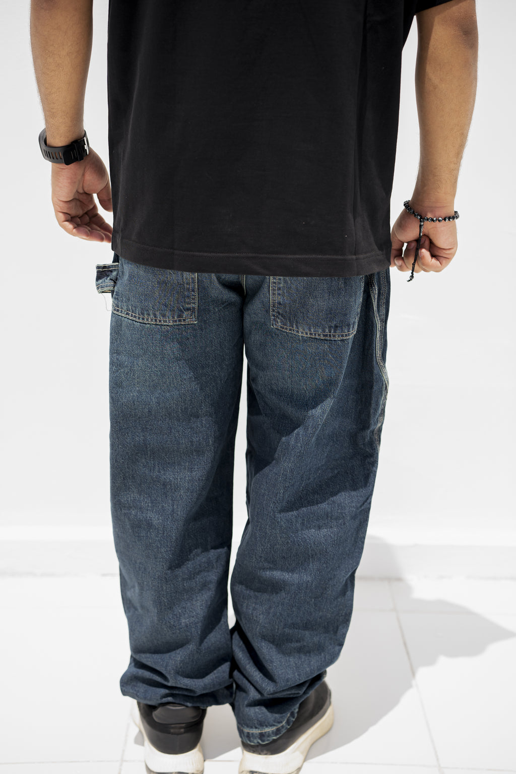DRIZZ Wide-Leg Cargo Jeans BLUE