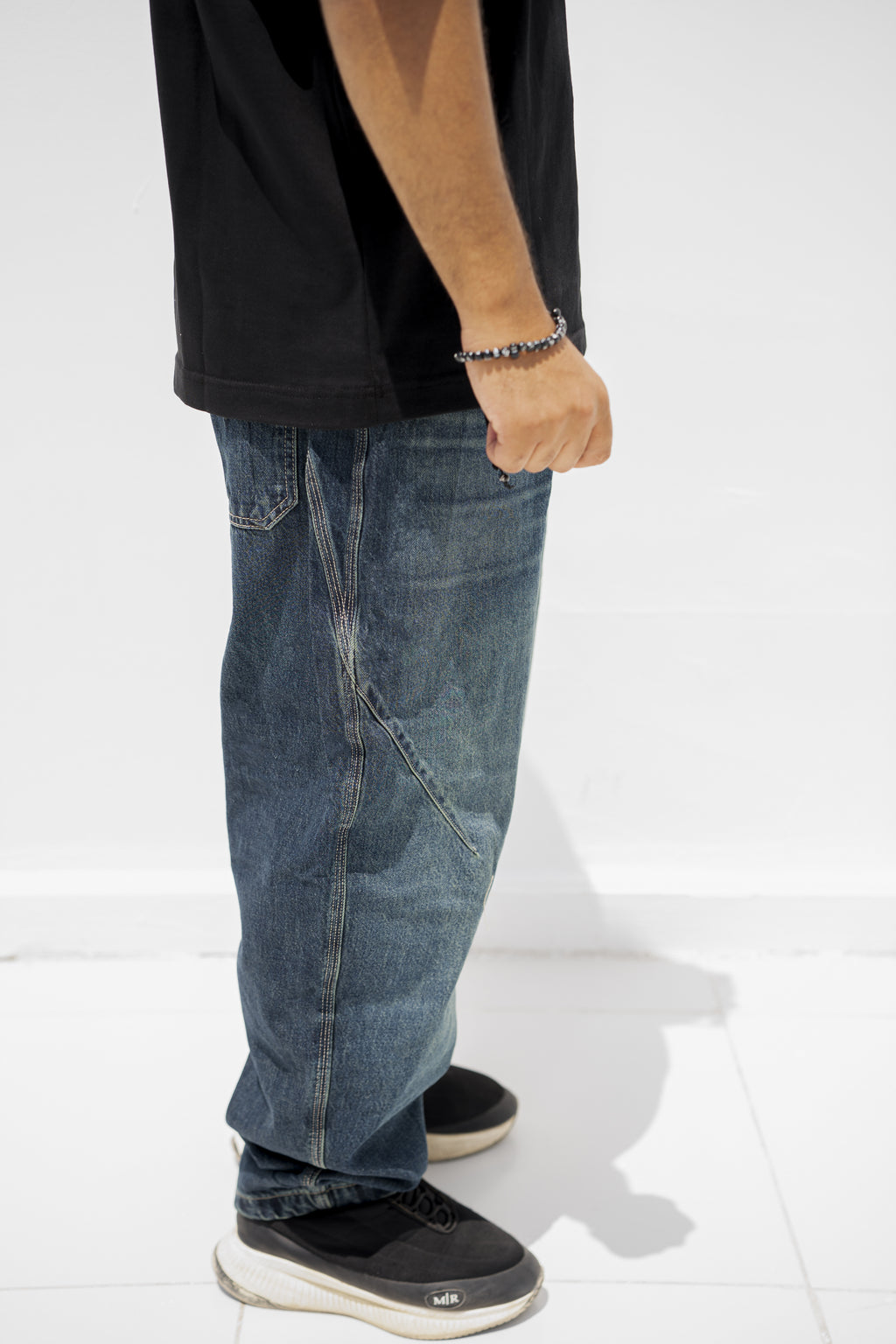 DRIZZ Wide-Leg Cargo Jeans BLUE