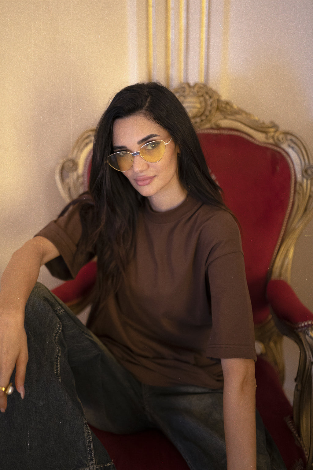 Premium Oversized T-shirt – Brown